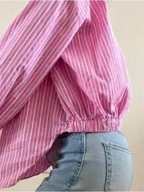 Zara Tied Striped Shirt